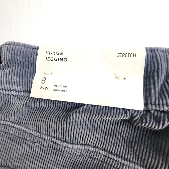🌻 NWT American Eagle Hi-Rise Courderoy Jegging in Blue/Gray Size 8 Regular - Picture 3 of 4